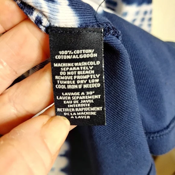 American Living Blue and White Tie Dye Dress - Picture 4 of 7